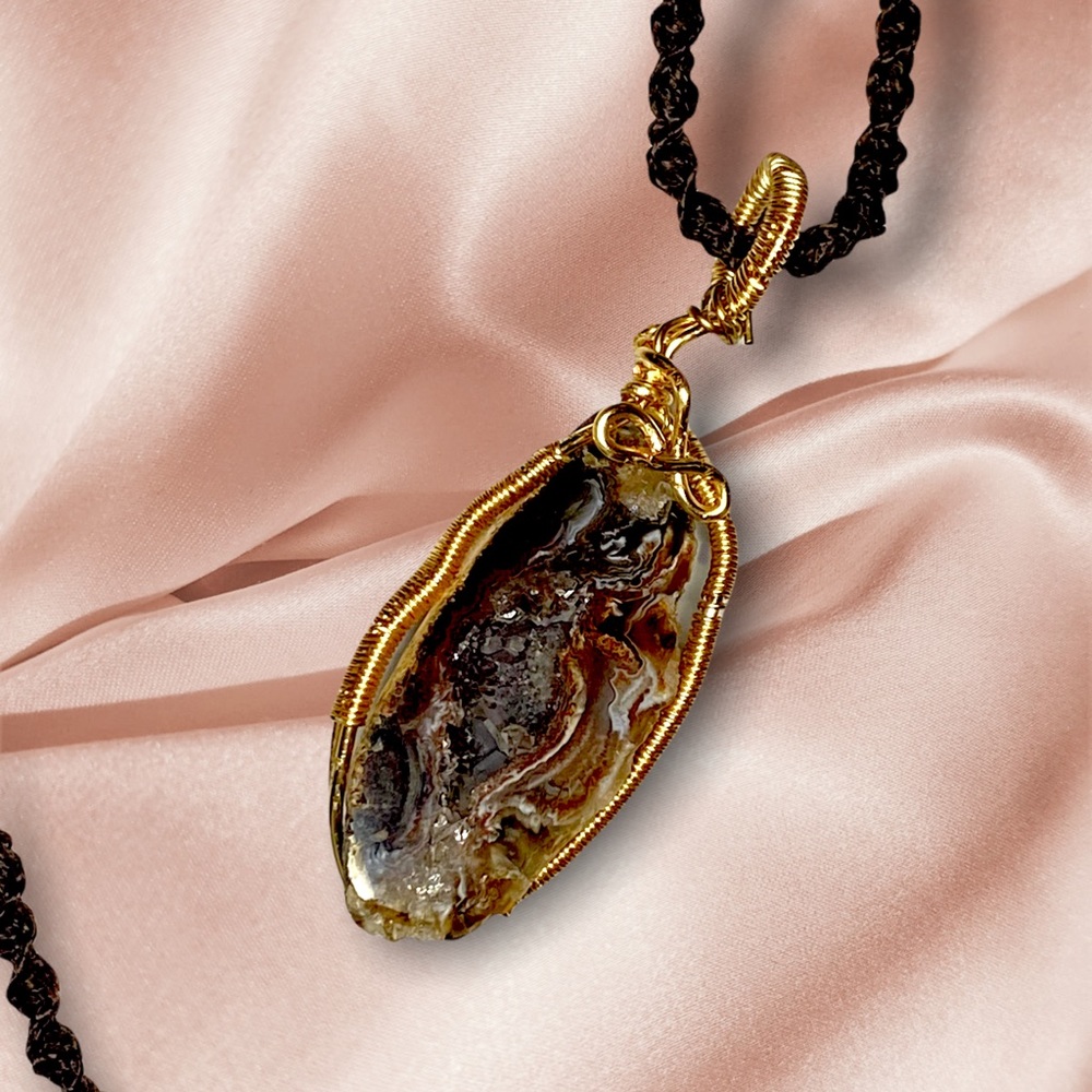 Carnelian Mini Geode Crystal Necklace